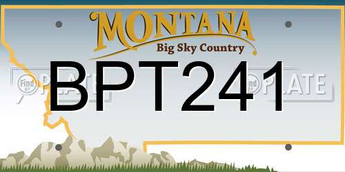 BPT241 Montana License Plate