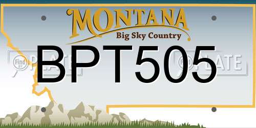 BPT505 Montana License Plate