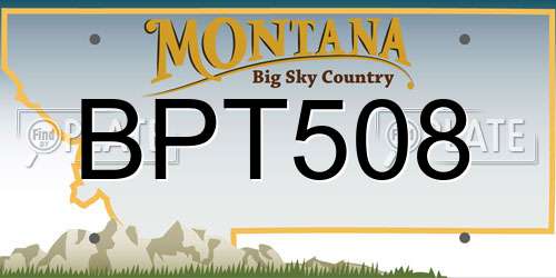 BPT508 Montana License Plate