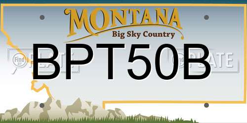 BPT50B Montana License Plate