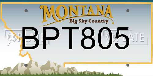 BPT805 Montana License Plate
