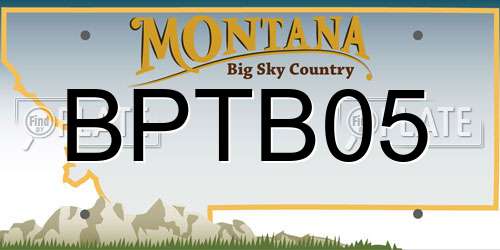 BPTB05 Montana License Plate