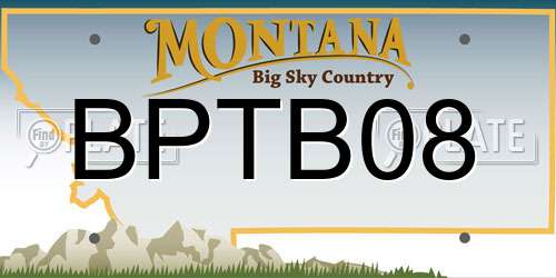 BPTB08 Montana License Plate