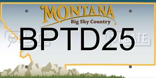 BPTD25 Montana License Plate