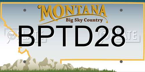 BPTD28 Montana License Plate