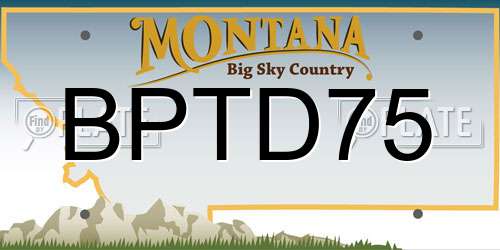 BPTD75 Montana License Plate
