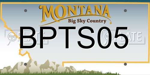 BPTS05 Montana License Plate