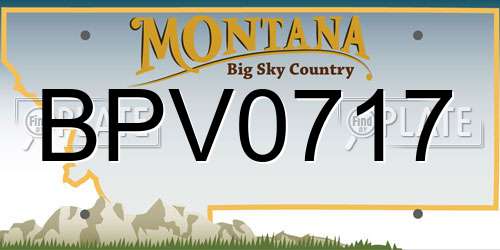 BPV0717 Montana License Plate