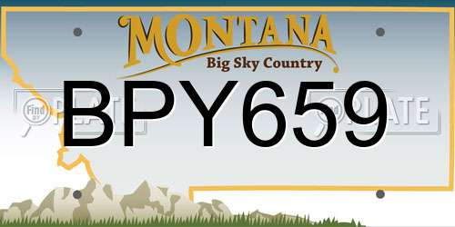 BPY659 Montana License Plate