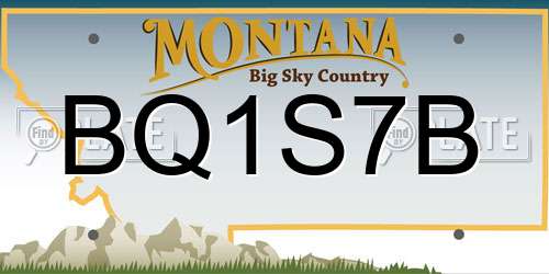 BQ1S7B Montana License Plate