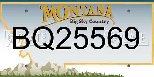 BQ25569 Montana License Plate