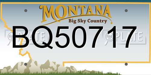 BQ50717 Montana License Plate