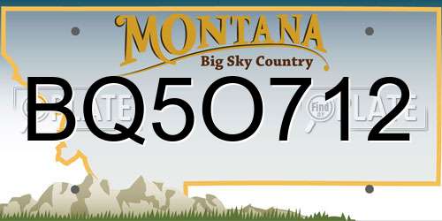 BQ5O712 Montana License Plate
