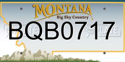 BQB0717 Montana License Plate