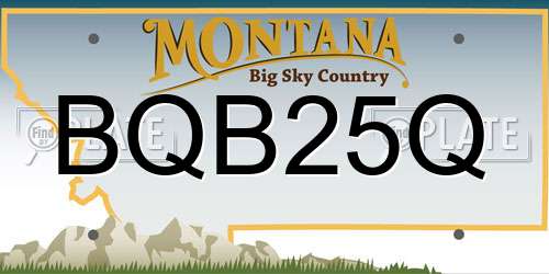 BQB25Q Montana License Plate