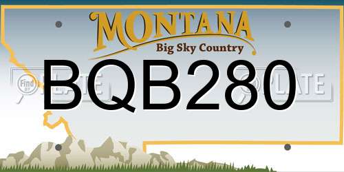 BQB280 Montana License Plate