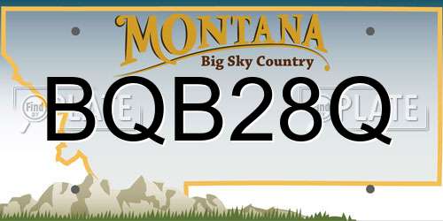 BQB28Q Montana License Plate