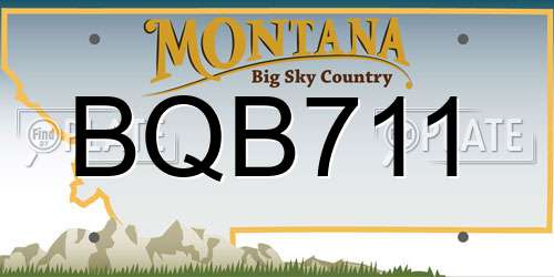 BQB711 Montana License Plate