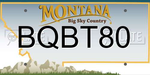 BQBT80 Montana License Plate