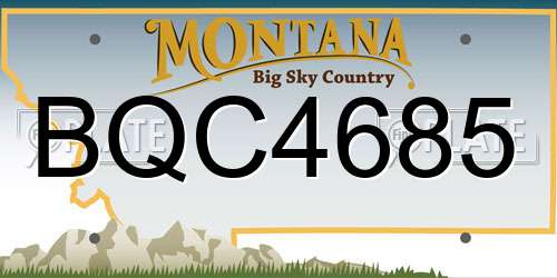 BQC4685 Montana License Plate