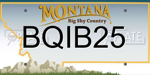 BQIB25 Montana License Plate