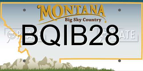 BQIB28 Montana License Plate