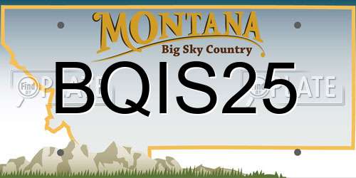 BQIS25 Montana License Plate