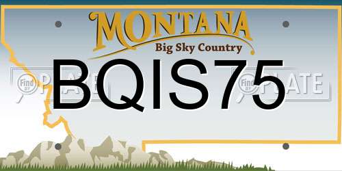 BQIS75 Montana License Plate