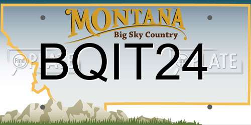BQIT24 Montana License Plate