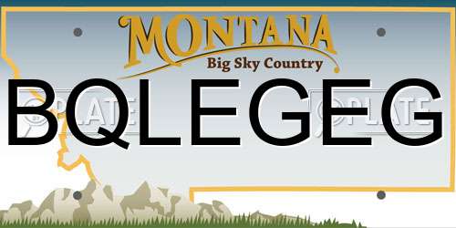 BQLEGEG Montana License Plate