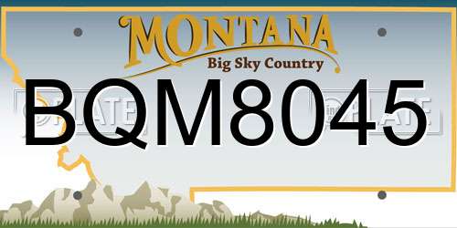 BQM8045 Montana License Plate