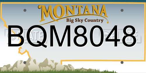 BQM8048 Montana License Plate
