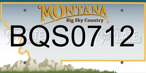 BQS0712 Montana License Plate