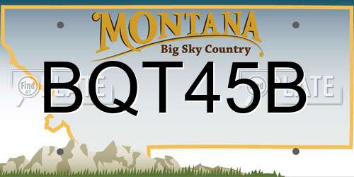 BQT45B Montana License Plate