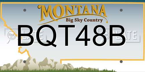 BQT48B Montana License Plate
