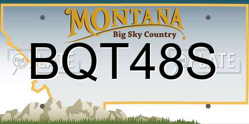 BQT48S Montana License Plate