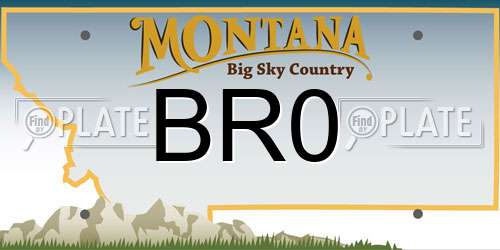BR0 Montana License Plate