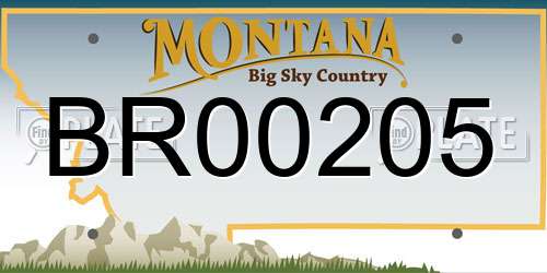 BR00205 Montana License Plate
