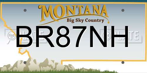 BR87NH Montana License Plate