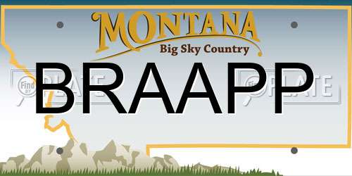 BRAAPP Montana License Plate