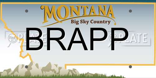 BRAPP Montana License Plate