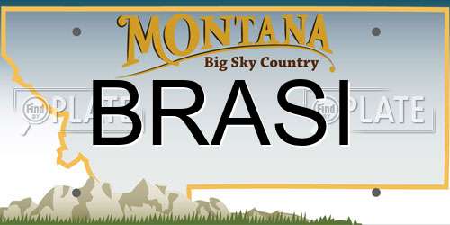 BRASI Montana License Plate