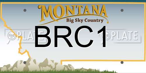 BRC1 Montana License Plate