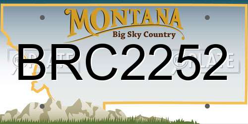 BRC2252 Montana License Plate