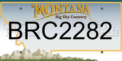 BRC2282 Montana License Plate