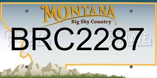 BRC2287 Montana License Plate