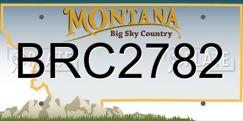 BRC2782 Montana License Plate