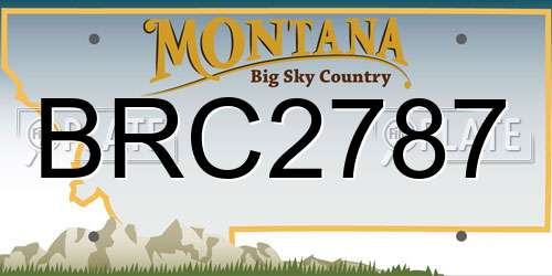 BRC2787 Montana License Plate