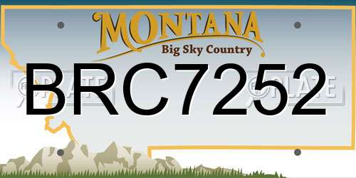 BRC7252 Montana License Plate