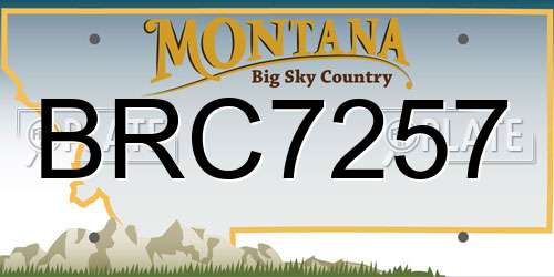 BRC7257 Montana License Plate